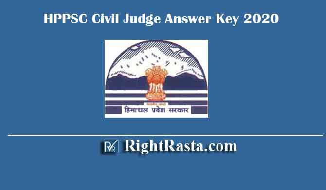 HPPSC Civil Judge Answer Key 2020