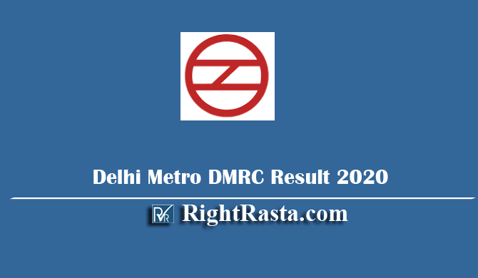 Delhi Metro DMRC Result 2020