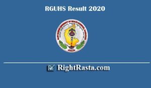 RGUHS Result 2020