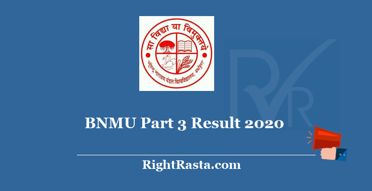 BNMU Part 3 Result 2020