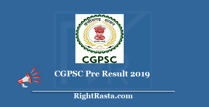 CGPSC Pre Result 2019