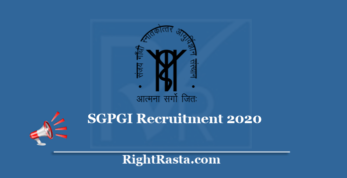 SGPGI Recruitment 2020