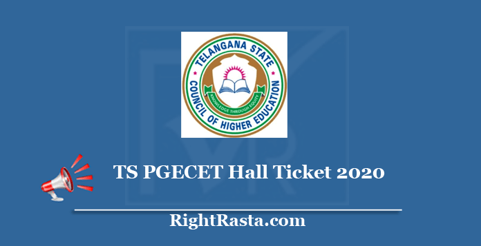 TS PGECET Hall Ticket 2020