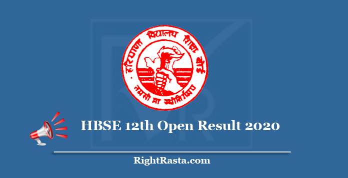 HBSE 12th Open Result