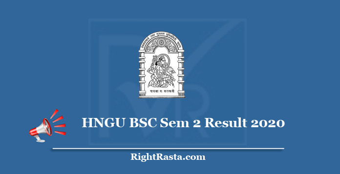 HNGU BSC Sem 2 Result 2020