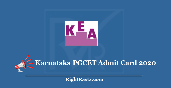 Karnataka PGCET Admit Card 2020