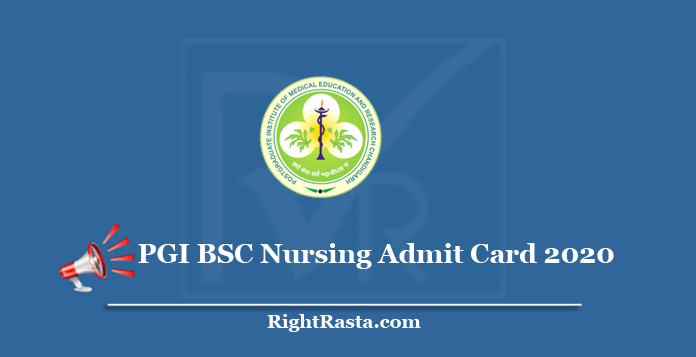 PGI BSC Nursing Admit Card