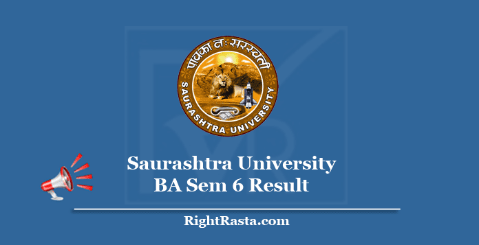 Saurashtra University BA Sem 6 Result