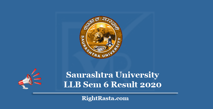 Saurashtra University LLB Sem 6 Result