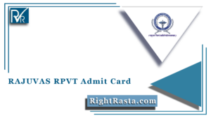 RAJUVAS RPVT Admit Card