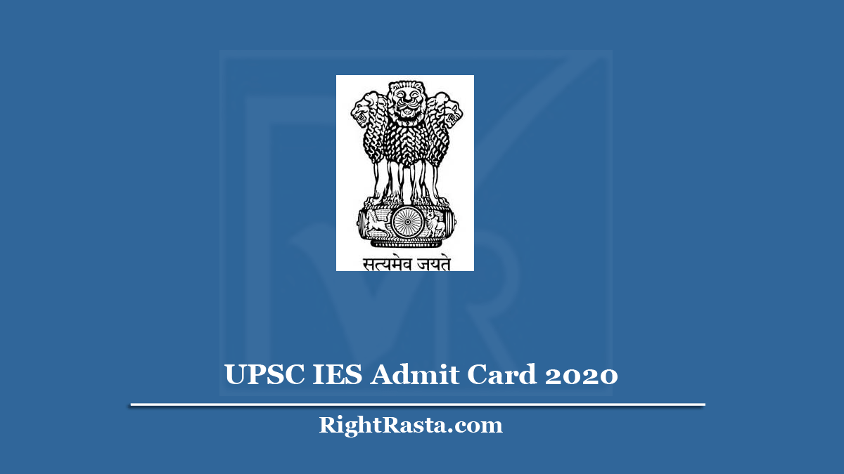UPSC IES Admit Card