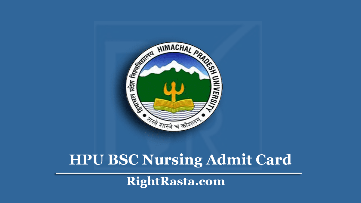 HPU BSC Nursing Admit Card