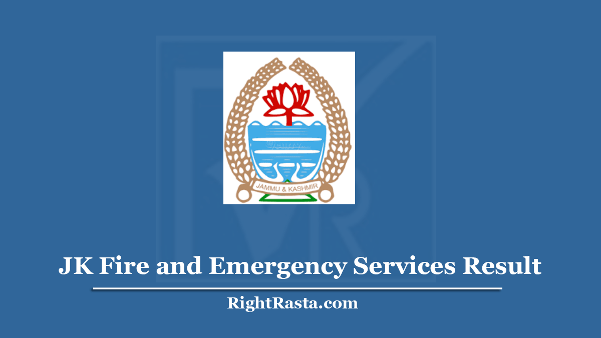 JK Fire and Emergency Services Result