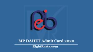MP DAHET Admit Card