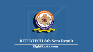 RTU BTECH 8th Sem Result