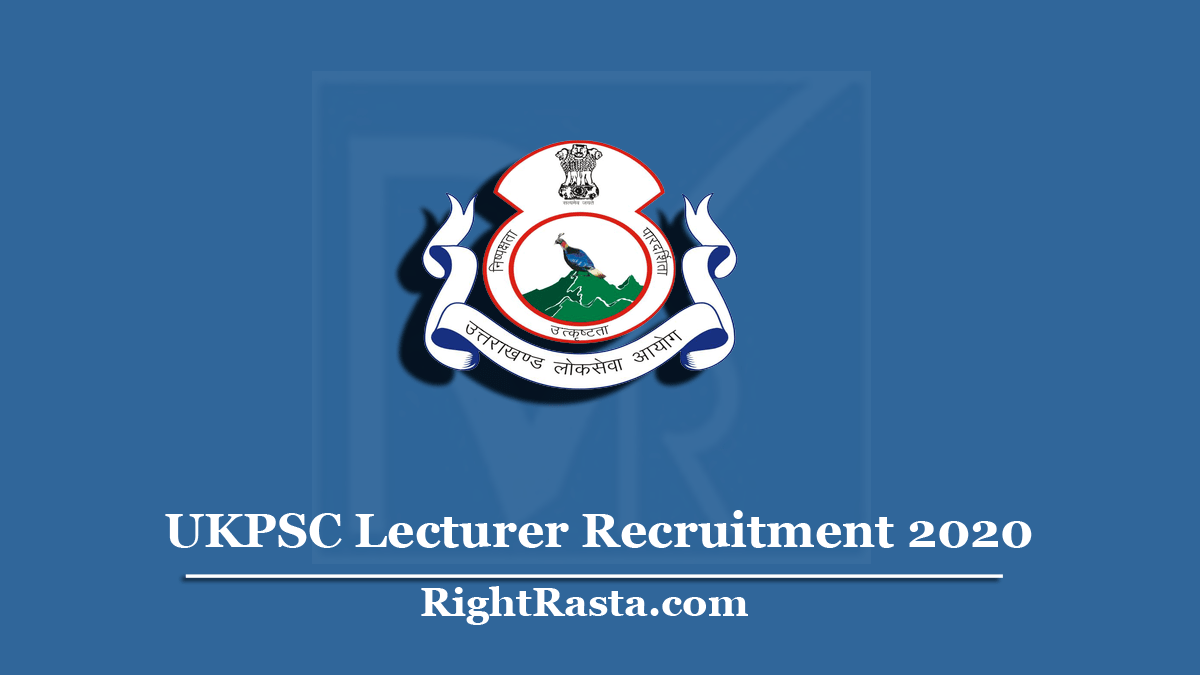 UKPSC Lecturer Recruitment