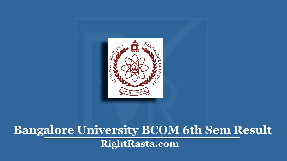 Bangalore University BCOM 6th Sem Result