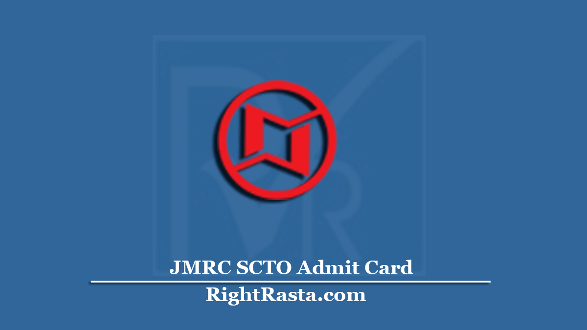 JMRC SCTO Admit Card