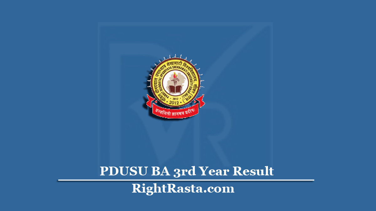 PDUSU BA 3rd Year Result