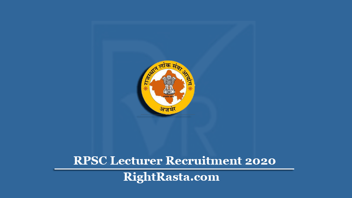 RPSC Lecturer Recruitment