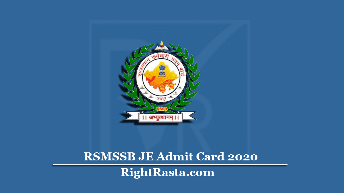 25+ Rajasthan Je Admit Card Civil 2020
