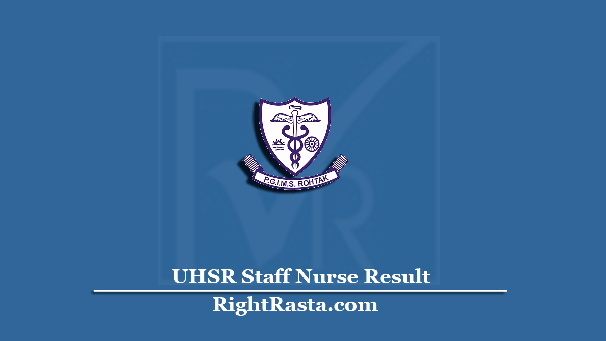 UHSR Staff Nurse Result