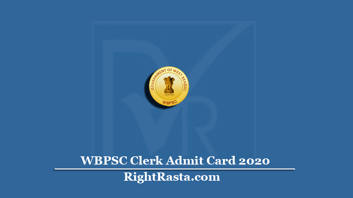 WBPSC Clerk Admit Card