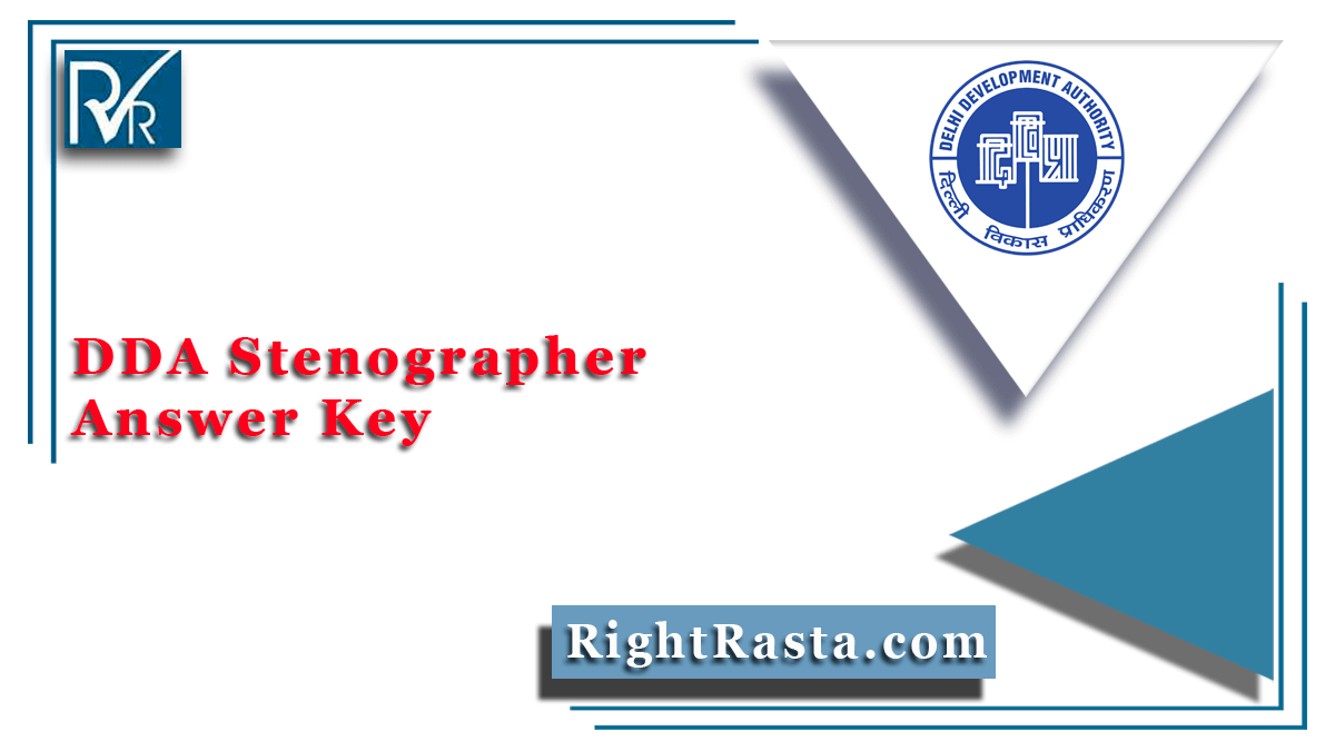 DDA Stenographer Answer Key
