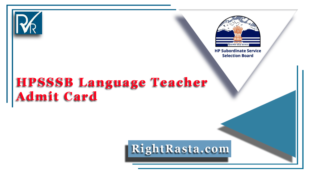 HPSSSB Language Teacher Admit Card
