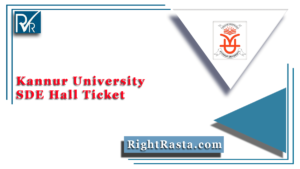 Kannur University SDE Hall Ticket