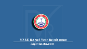 MSBU BA 3rd Year Result