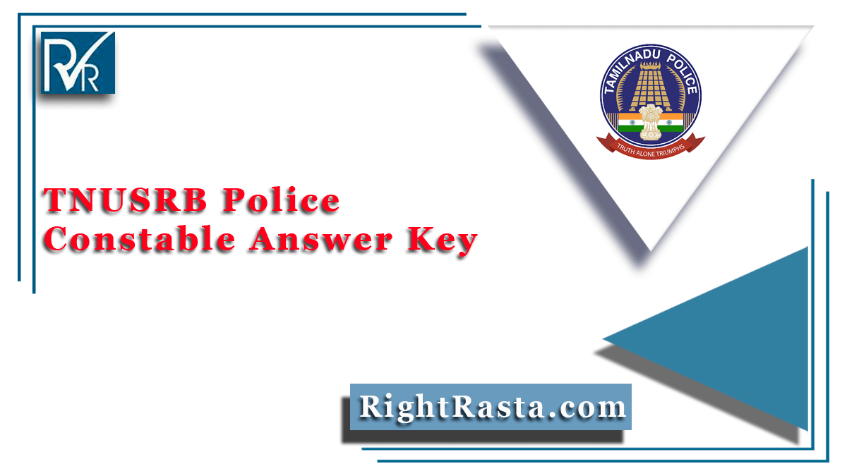 TNUSRB Police Constable Answer Key
