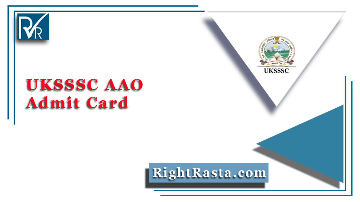 UKSSSC AAO Admit Card