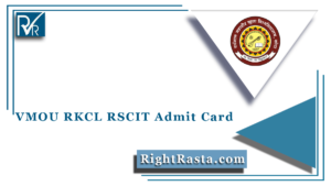 VMOU RKCL RSCIT Admit Card