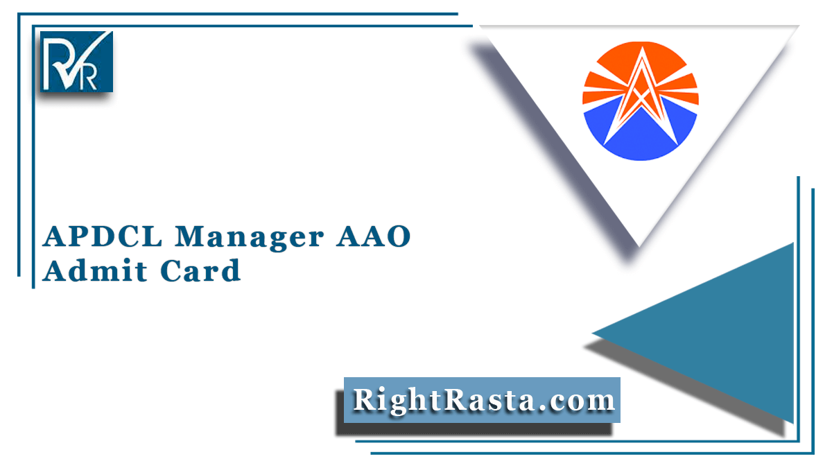 APDCL Manager AAO Admit Card