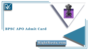 BPSC APO Admit Card