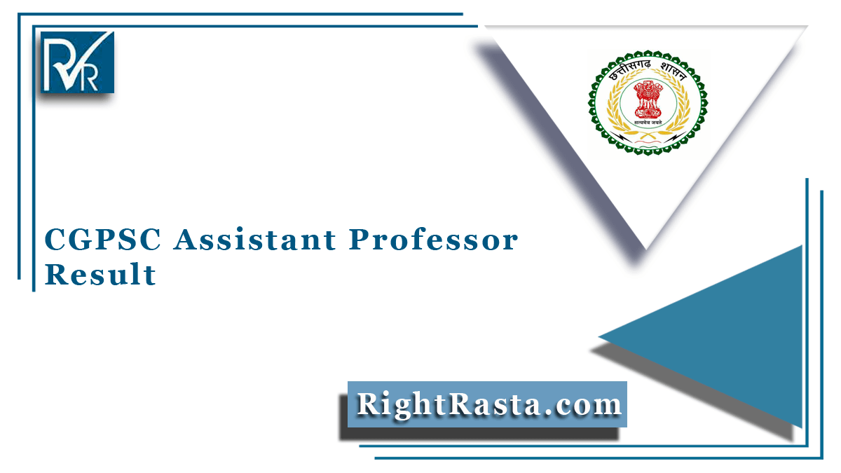 CGPSC Assistant Professor Result