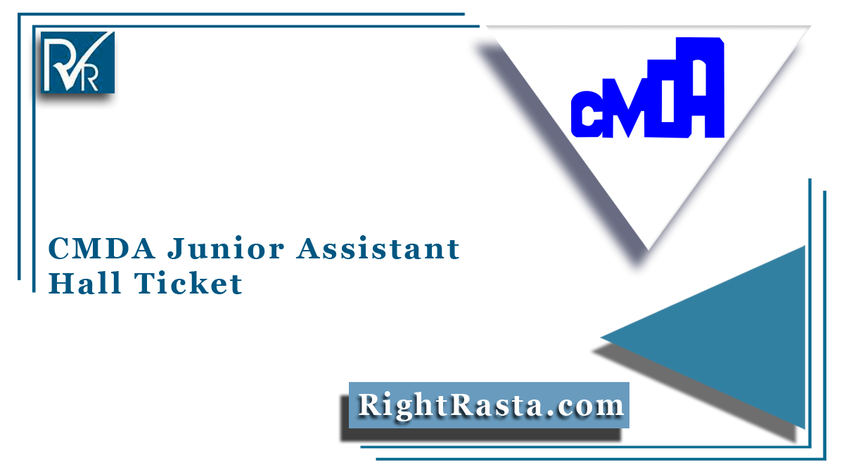 CMDA Junior Assistant Hall Ticket