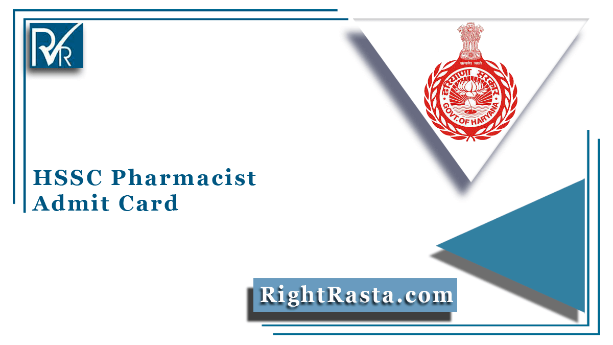 HSSC Pharmacist Admit Card