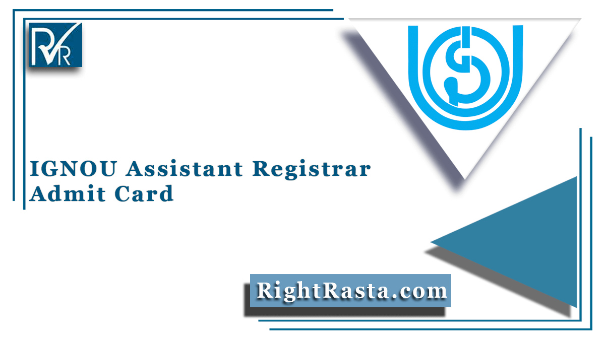 IGNOU Assistant Registrar Admit Card
