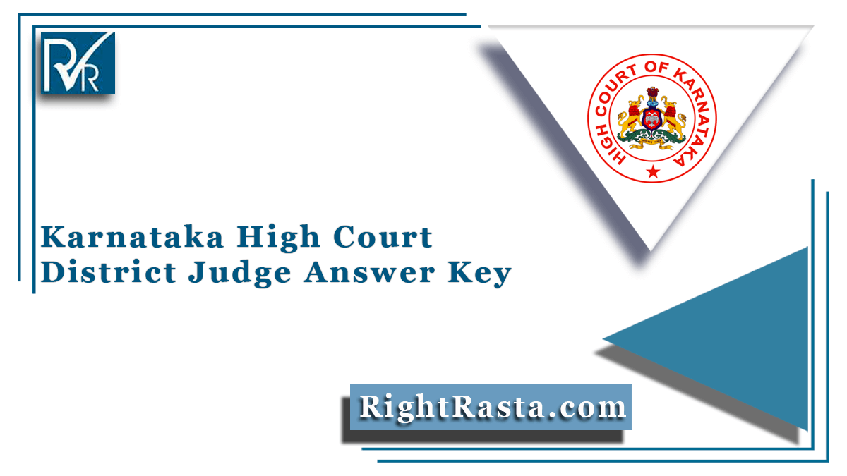 Karnataka High Court District Judge Answer Key