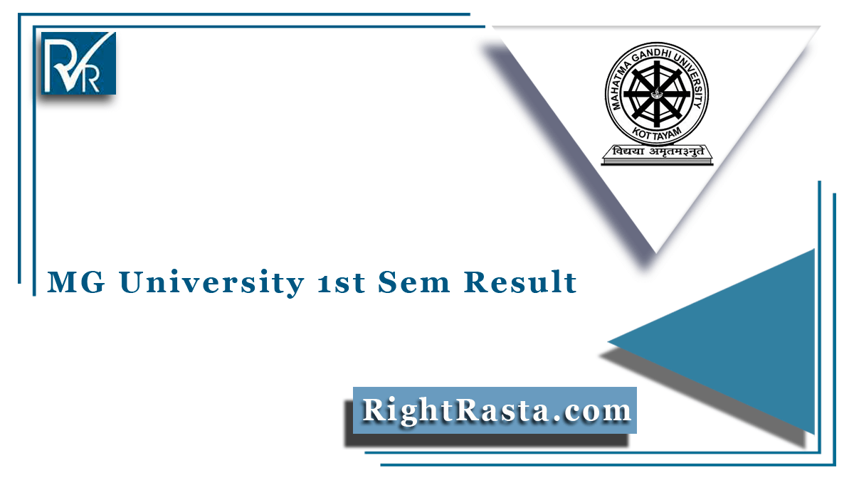 MG University 1st Sem Result
