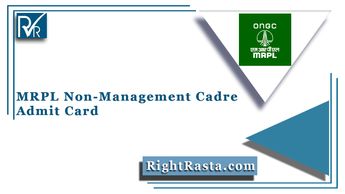MRPL Non-Management Cadre Admit Card