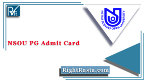 NSOU PG Admit Card