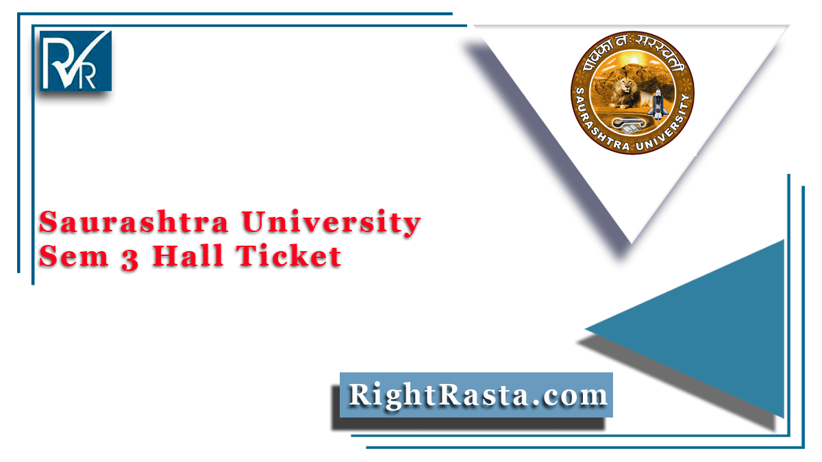 Saurashtra University Sem 3 Hall Ticket