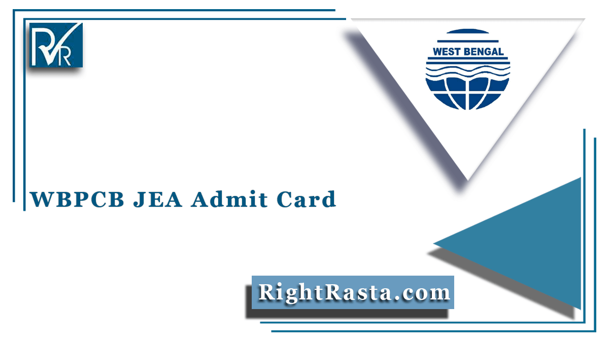 WBPCB JEA Admit Card