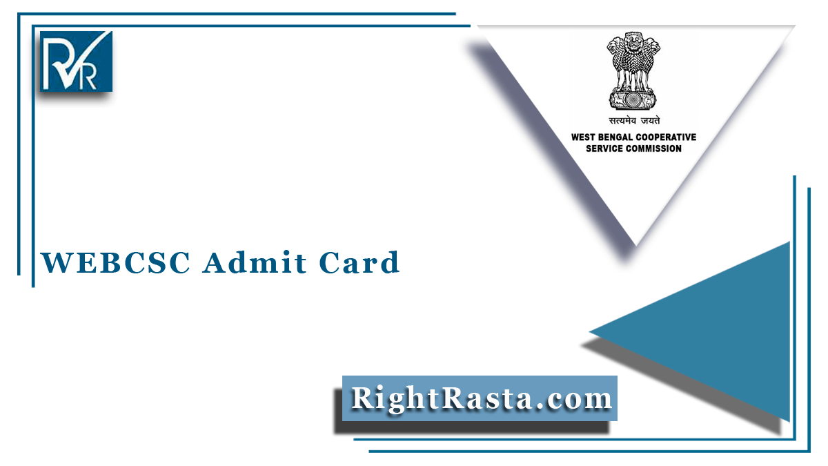 WEBCSC Bank Assistant Clerk Admit Card