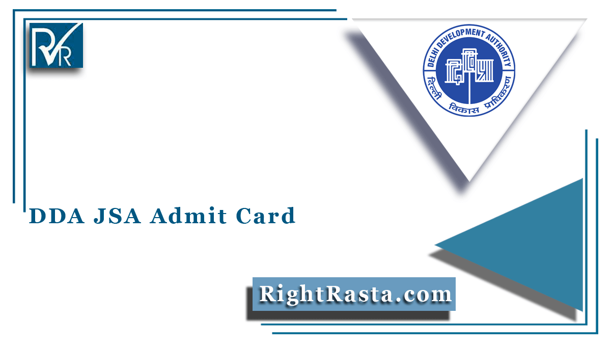DDA JSA Admit Card