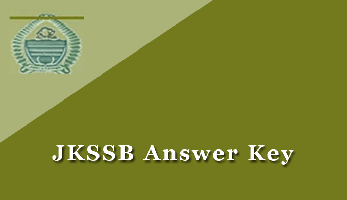 JKSSB Answer Key 2021