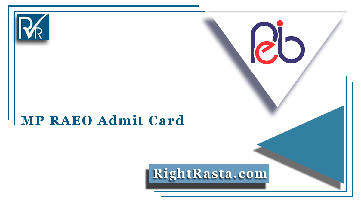 MP RAEO Admit Card